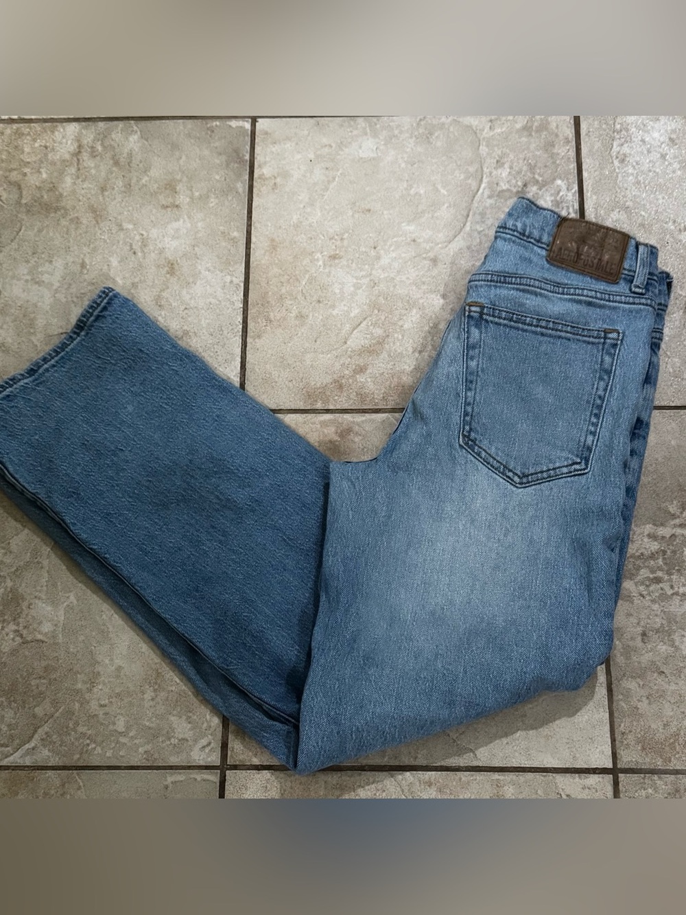 Aeropostale Men's Baggy Jeans 29x32 Light Wash Wide Leg Denim